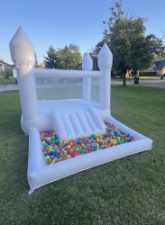 White Bounce House with Slide White Bounce House with Slide